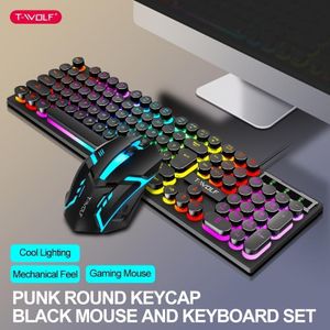 TF210 Punk Wired Backlit Keyboard and Mouse Set. 