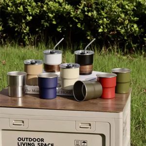 Coffee stainless steel mugs 300mls - multicolor 