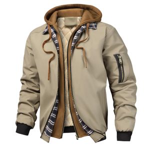 Berrykey Mens Thick Bomber Lightweight Jackets Autumn Blazer Winter Windbreaker Coats Khaki Brown