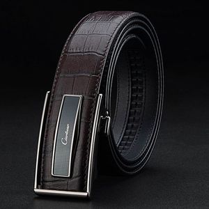 Men Belt Genuine Leather Luxury High Quality  Automatic Belt Buckle Diamond  - Belt - Aliexpress