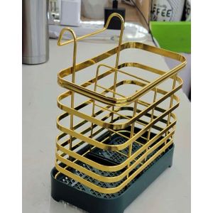 Cutlery set holder. Gold