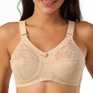 Gentle Comfortable Lace Bras Plus Size No Padding Wirefree Sleep