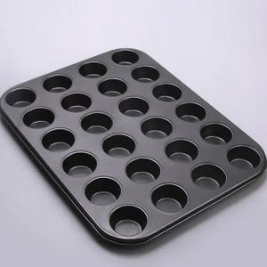 24 Cup Mini Muffin Cake Non-stick Tray - Black
