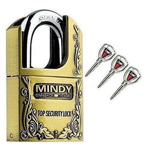 Mindyy Secure Cheap Outdoor Security Padlock-Made Of Steel - Yellow