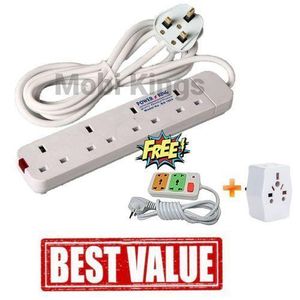 Power King  4 Way Power Extension Cable + Free Gifts