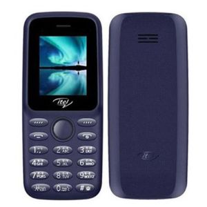 Itel 2163 2 SIM 1.8inch 32MB ROM, 32MB RAM 1000mAh – Blue  Small Button Phone