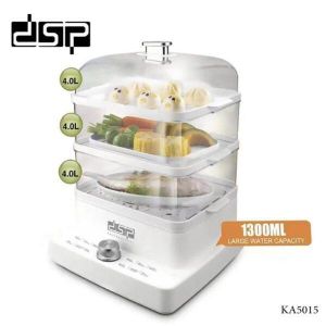 Dsp Electric Steaming Cooking Appliance With 3 Layers-Multicolour