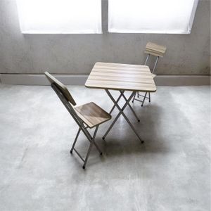 Foldable Chair and Table - Cream