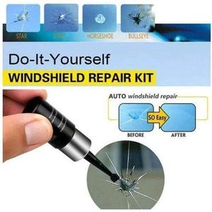 Windscreen Crack Repair Tool Kit Automotive Glass Nano Repair Fluid-Car Windshield Repair Resin Cracked Glass Repair Kit,Glass Corrector Set, Crack Repairing For Car