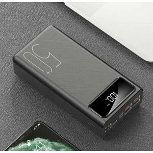 Aldeepo Power Bank 50000 mah Portable Charger Led External Mobile Phone Battery Power bank 50000 Mah - Black/White 
