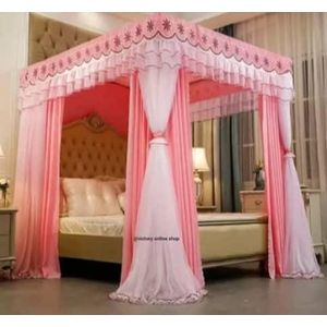 4 Stand Mosquito Curtain Net- Pink