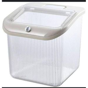 Elegant Fluted Airtight Food Storage Container with Transparent Flip-Top Lid