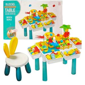85pcs Changeable Building Blocks Table Set (Man interactive, multi-functional activity center designed for toddlers aged 3 and up