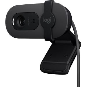 Logitech Brio 100 Full HD 1080p Webcam for Meetings and Streaming, Auto-Light Balance, Built-In Mic, Privacy Shutter, USB-A, for Microsoft Teams, Google Meet, Zoom and More - Graphite