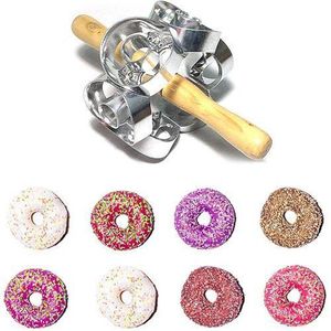 Revolving doughnut cutter mold