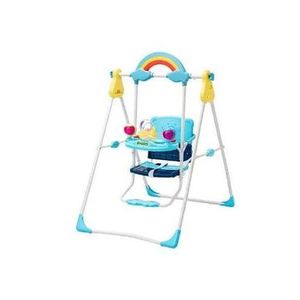 Professionally Designed Rainbow Baby Swing Hanging Chair Baby Swing High Back Baby Swing With Music With High Carbon Steel Stand Rocking Garden Toy Tray, Safety Belt, And Vibrant – Perfect For Indoor & Outdoor Fun