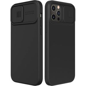 Iphone 13 Pro CamShield Silky Liquid Silicone Case with Camera Cover, Slide Lens Protection - Black