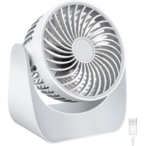 11-Inch Air Circulator Fan with 90-Degree Tilt Head and 3 Speed Settings, Ultra Quiet (30 dB), Lightweight (3 LBS)- White
