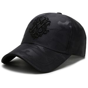 Black Printed Embroidery Baseball Caps Spring and Autumn Outdoor Adjustable Casual Hats Sunscreen Hat