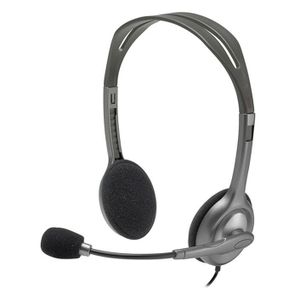 Logitech H111 Wired Headset, Stereo Headphones With Noise-Cancelling Microphone, 3.5 Mm Audio Jack, PC/Mac Laptop Smartphone Tablet - Black