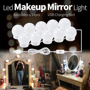 10 LED Vanity Mirror Lamps, 12V USB Bulb, Hollywood Door Control, 3 Colors