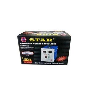 Star ST- 1000A Automatic Voltage Regulator (Input 100-260V/ Output 220V /110V/+10%)ST-:1000A/ White, Blue 