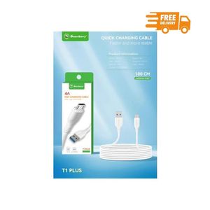NODIZZ Local Stock-T1 Plus Fast Charging Cable 4A Quick Charge 100cm USB 2.0 Type-C Port White