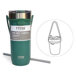 1pc 480ml 304 Stainless Steel Mug With Spoon & Straw, Leak-proof