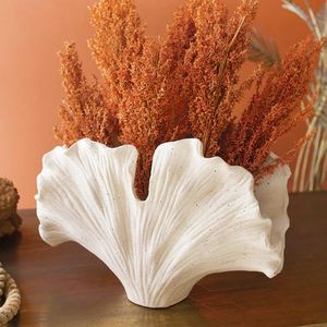White Coral Sculpture Flower Vase