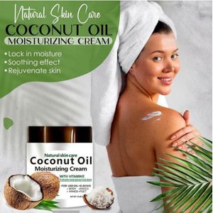 Natural Skin Care Coconut Oil Moisturizing Cream With Vitamin E  for  Face  & Body Dry & Sensitive Skin 