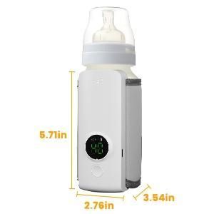 No Bottle provided Portable Baby Bottle Warmer for Breast Milk or Formula - Quick Heating, Rechargeable Bottle Warmer on the go, Instant Heating & Long-Lasting Heating, Temperature Display - Multicolor 