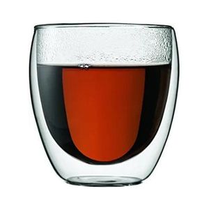 6-Piece ,8 Oz Glass Cups, Double Walled Thermo Espresso Glasses, Insulated Coffee Mugs, Drinking Glasses