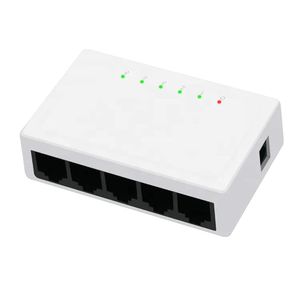 Kuwfi 5-Port Network Switch – High-Speed Ethernet LAN Switch- White