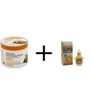 Fruit Of The Wokali Snail Repairing Anti-aging Cream+Vitamin C Facial Serum For moisturizing ,anti-wrinkle,anti-aging,Brightening