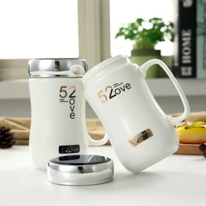 1 Piece of Unique  Love Mug with Mirror Lid Ceramic Tea Coffee Mug Gift Cup