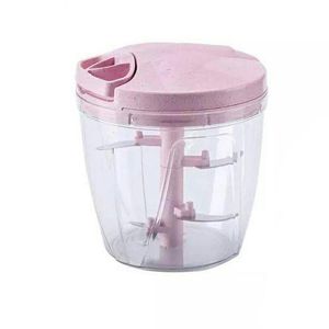 900ml Mini Hand Pull Chopper Food Processor,Pink