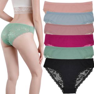 5 Pcs/ lot ! lace panties underwear for women sexy lingerie transparent  hollow out briefs solid color ladies underpants s-xxl