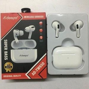Aldeepo Earbuds Super Bass Pro Bluetooth Wireless Earphones with Mic HIFI Sound Quality - White