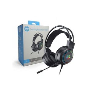 Hp H100 Gaming Headset with Microphone, Volume Control, 50mm Stereo Sound Drivers, Adjustable Headband, Cool RGB Lighting, Lightweight & Comfortable Design for PC, Laptop, PS4, PS5, Xbox - Black
