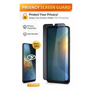 Samsung Galaxy A34 Privacy Tempered Glass Screen Protection Guard - Black