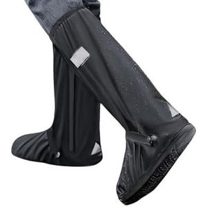 Waterproof Shoe Covers, Rain Overshoes Waterproof Boot Covers Shoe Covers Reusable with Zipper Non Slip Sole Reflector for Men Women Rain Snow Outdoor Sports Cycling Bicycle