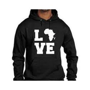 Emmanuel Ahimbisibwe LOVE Map Of Africa Hoodie - Black