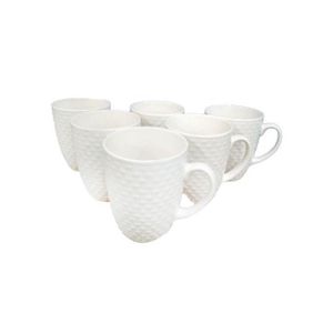 6 Pieces Set Of Tea Coffee Cups - White