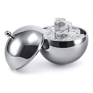 1L Portable Thickened Stainless Steel Ice Bucket with lid For Ice Cubes Hotel Bucket Champagne Bucket Drink Bucket Container For Party Activities Bar and Camping Tableware Gift 