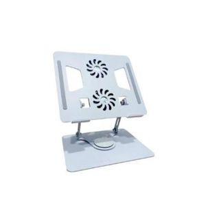 Laptop Stand with Dual Cooling Fans – Adjustable Height, USB Powered, Portable Cooling Laptop Holder for 10–17 Inch Laptops