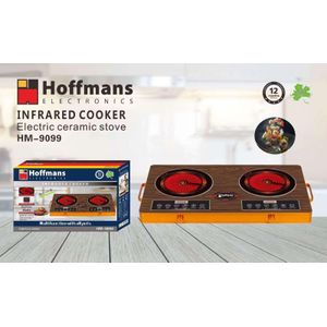 Hoffmans HM-9099 Double Infrared Cooker -  Brown