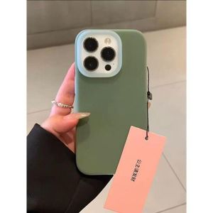 iPhone 16 Series Soft Silicone Case with Display Glass – Green