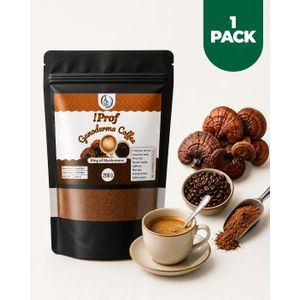 !Prof Prof Ganoderma Coffee 200g – King of Mushrooms Reishi Blend, Decaffeinated Herbal Coffee, Supports Wellness, Mood & Vitality