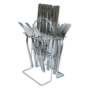 24 Pieces Of Cutrely Set Stainless Steel-White