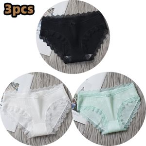3PCS/lot Cotton Panties Women Comfortable Underwear Sexy Low-Rise  Underpants Female Lingerie Big Size Ladies